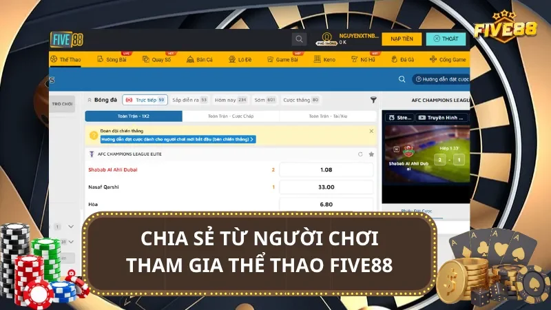 Chia sẻ thực tế từ người chơi tham gia thể thao Five88