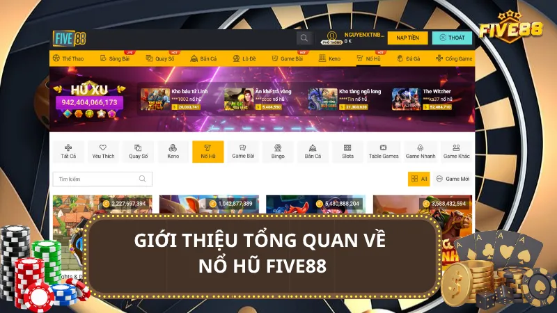Giới thiệu tổng quan về nổ hũ Five88